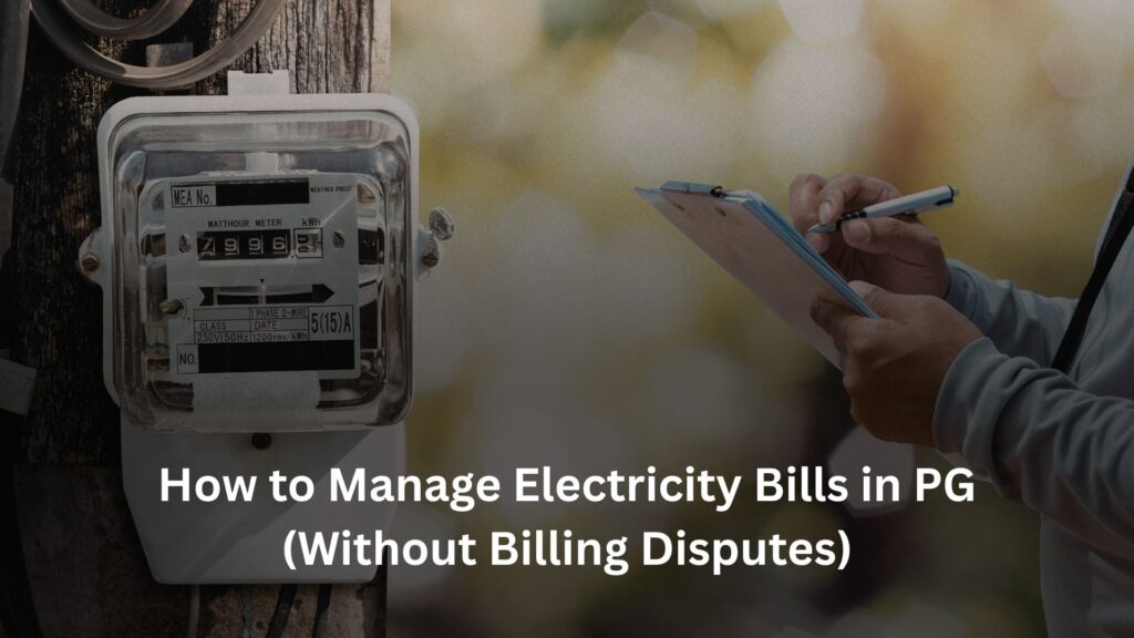 How to Manage Electricity Bills in PG (Without Billing Disputes)