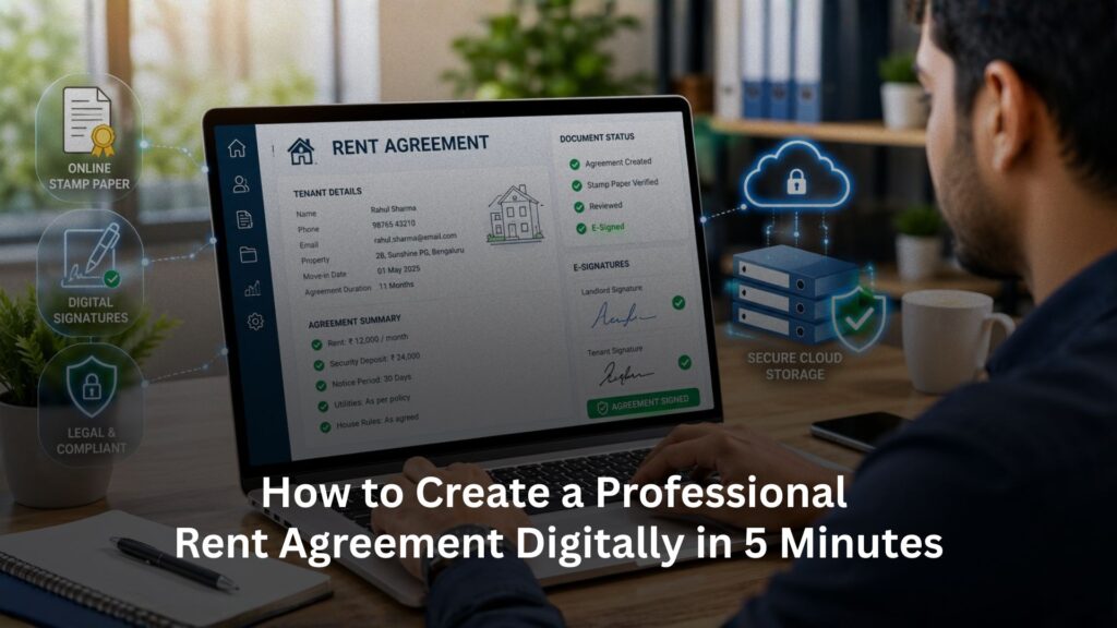 How to Create a Professional Rent Agreement Digitally in 5 Minutes