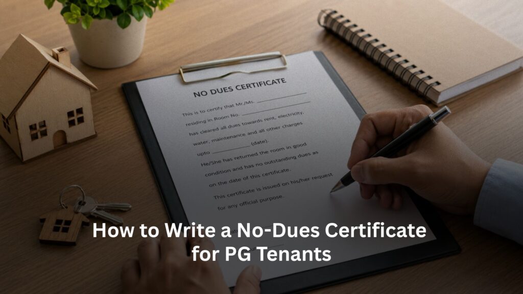 How to Write a No-Dues Certificate for PG Tenants