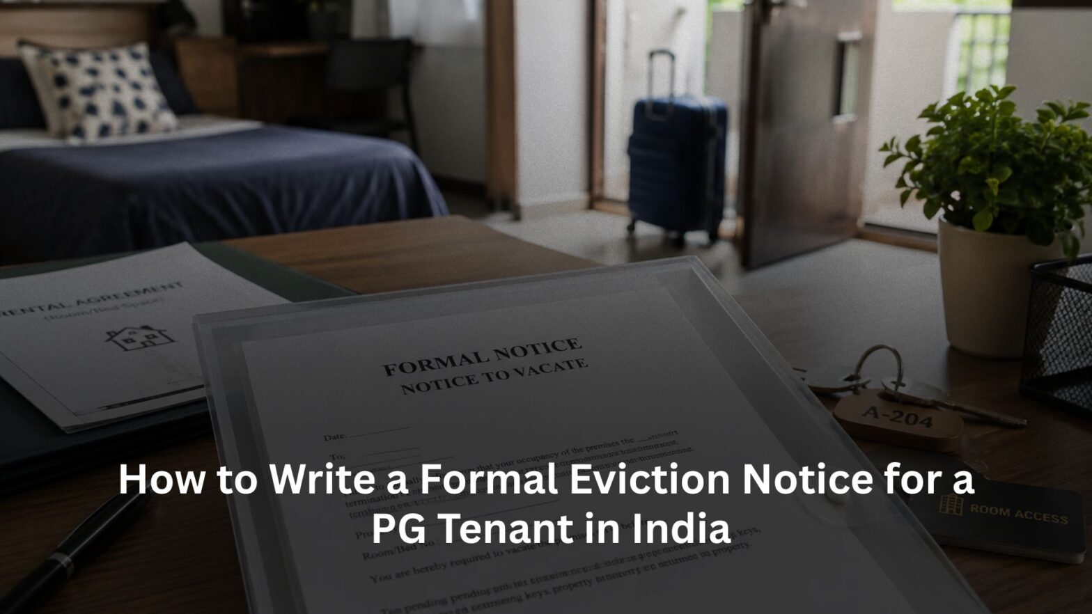 How to Write a Formal Eviction Notice for a PG Tenant in India
